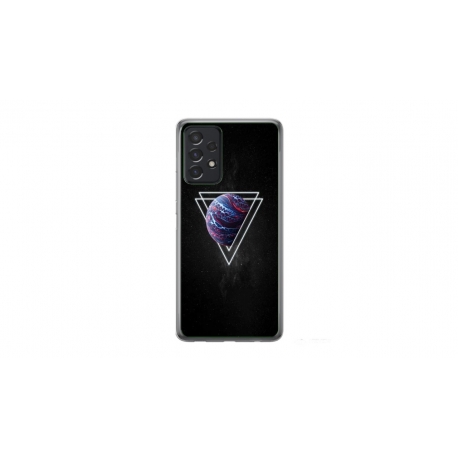 Husa personalizata tip carcasa HQPrint pentru Samsung Galaxy A32, model Triangle Planet, multicolor, S1D1M0278