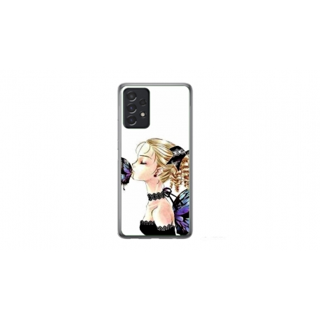 Husa personalizata tip carcasa HQPrint pentru Samsung Galaxy A32, model Butterfly Fairy, multicolor, S1D1M0294