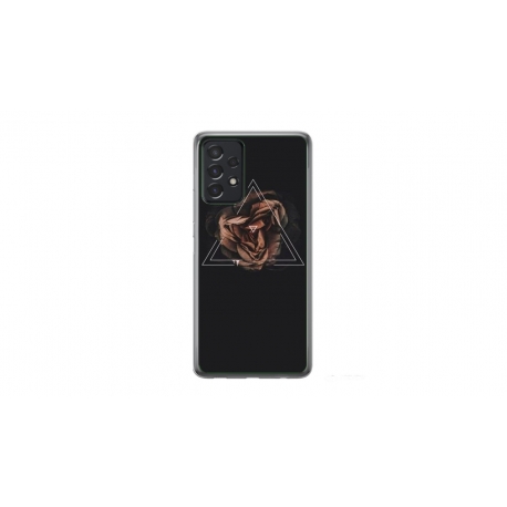 Husa personalizata tip carcasa HQPrint pentru Samsung Galaxy A32, model Triangle Rose, multicolor, S1D1M0316