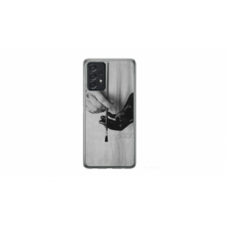 Husa personalizata tip carcasa HQPrint pentru Samsung Galaxy A32, model Black Paint, multicolor, S1D1M0336