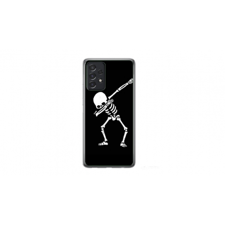 Husa personalizata tip carcasa HQPrint pentru Samsung Galaxy A32 5G, model Dab Skeleton, multicolor, S1D1M0034