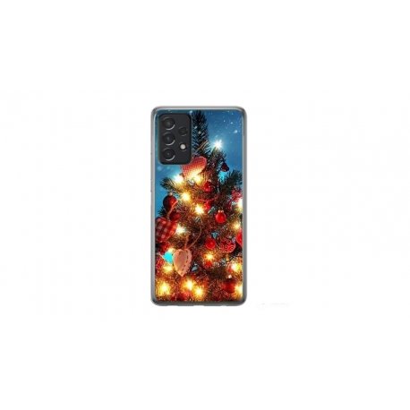 Husa personalizata tip carcasa HQPrint pentru Samsung Galaxy A32 5G, model Christmas Tree 2, multicolor, S1D1M0058