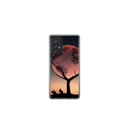 Husa personalizata tip carcasa HQPrint pentru Samsung Galaxy A32 5G, model Moon Tree, multicolor, S1D1M0068