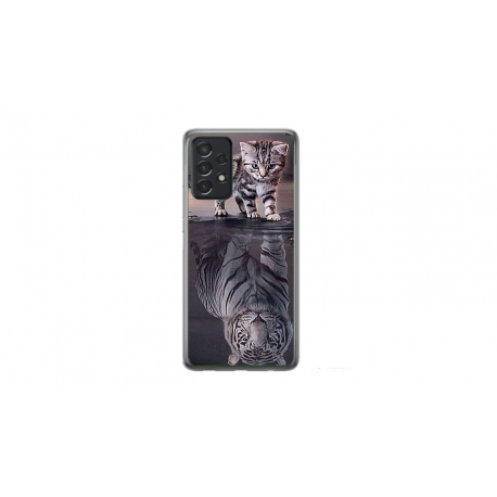 Husa personalizata tip carcasa HQPrint pentru Samsung Galaxy A32 5G, model Tiger, multicolor, S1D1M0242