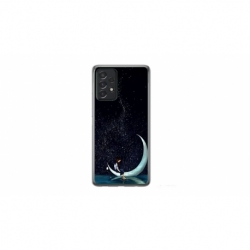 Husa personalizata tip carcasa HQPrint pentru Samsung Galaxy A32 5G, model Moon Fishing, multicolor, S1D1M0270