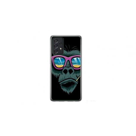Husa personalizata tip carcasa HQPrint pentru Samsung Galaxy A32 5G, model Gorilla, multicolor, S1D1M0288