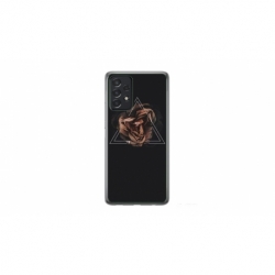 Husa personalizata tip carcasa HQPrint pentru Samsung Galaxy A32 5G, model Triangle Rose, multicolor, S1D1M0316