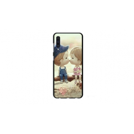 Husa personalizata tip carcasa HQPrint pentru Samsung Galaxy A50, model Kiss, multicolor, S1D1M0259