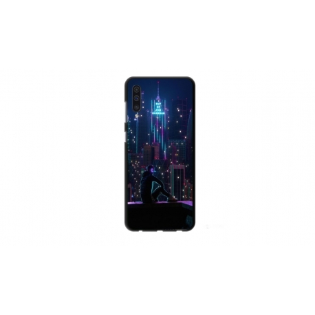 Husa personalizata tip carcasa HQPrint pentru Samsung Galaxy A50, model Neon City, multicolor, S1D1M0260