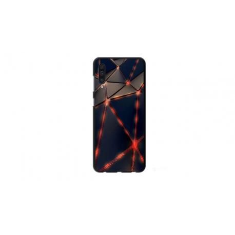 Husa personalizata tip carcasa HQPrint pentru Samsung Galaxy A50, model Lava Triangles, multicolor, S1D1M0367