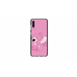 Husa personalizata tip carcasa HQPrint pentru Samsung Galaxy A70, model Pink Stitch, multicolor, S1D1M0005