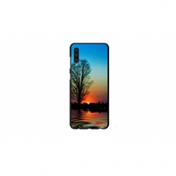 Husa personalizata tip carcasa HQPrint pentru Samsung Galaxy A70, model Apus, multicolor, S1D1M0006