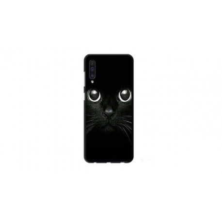 Husa personalizata tip carcasa HQPrint pentru Samsung Galaxy A70, model Black Cat 1, multicolor, S1D1M0015