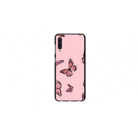 Husa personalizata tip carcasa HQPrint pentru Samsung Galaxy A70, model Butterfly 7, multicolor, S1D1M0076