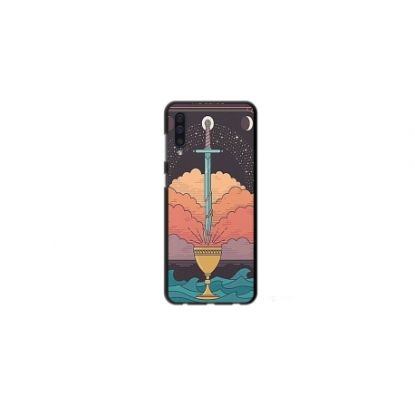 Husa personalizata tip carcasa HQPrint pentru Samsung Galaxy A70, model Tarrot, multicolor, S1D1M0267