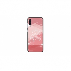 Husa personalizata tip carcasa HQPrint pentru Samsung Galaxy A70, model You are Strong, multicolor, S1D1M0275