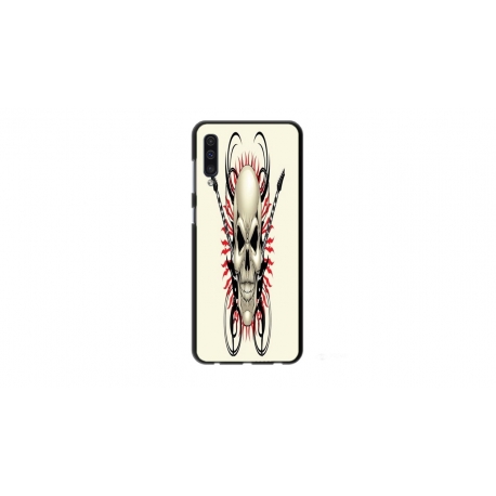 Husa personalizata tip carcasa HQPrint pentru Samsung Galaxy A70, model Skull 1, multicolor, S1D1M0284