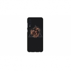 Husa personalizata tip carcasa HQPrint pentru Samsung Galaxy A70, model Triangle Rose, multicolor, S1D1M0316