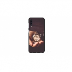 Husa personalizata tip carcasa HQPrint pentru Samsung Galaxy A70, model Time Flies 1, multicolor, S1D1M0364