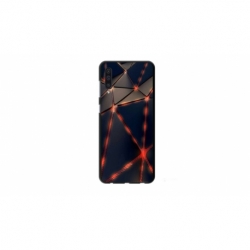 Husa personalizata tip carcasa HQPrint pentru Samsung Galaxy A70, model Lava Triangles, multicolor, S1D1M0367