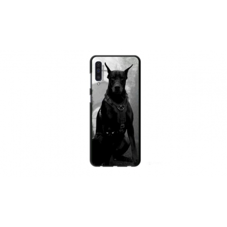 Husa personalizata tip carcasa HQPrint pentru Samsung Galaxy A50s, model Doberman, multicolor, S1D1M0018