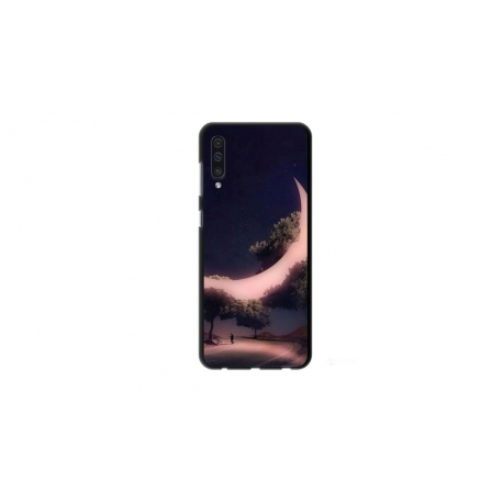 Husa personalizata tip carcasa HQPrint pentru Samsung Galaxy A50s, model Moon in the Trees, multicolor, S1D1M0331