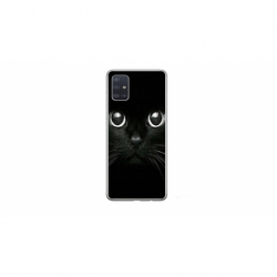 Husa personalizata tip carcasa HQPrint pentru Samsung Galaxy A51, model Black Cat 1, multicolor, S1D1M0015