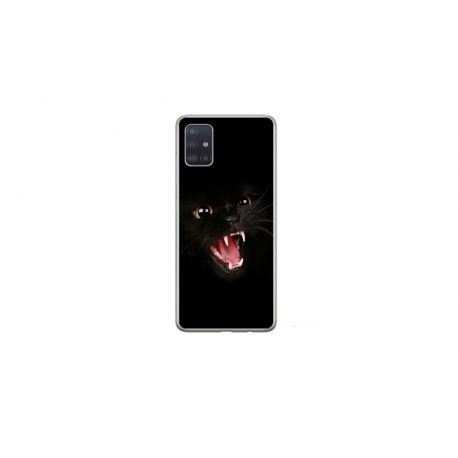 Husa personalizata tip carcasa HQPrint pentru Samsung Galaxy A51, model Black Cat 2, multicolor, S1D1M0016