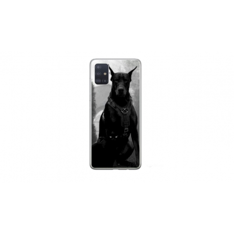 Husa personalizata tip carcasa HQPrint pentru Samsung Galaxy A51, model Doberman, multicolor, S1D1M0018