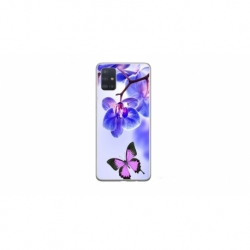 Husa personalizata tip carcasa HQPrint pentru Samsung Galaxy A51, model Butterfly 2, multicolor, S1D1M0029