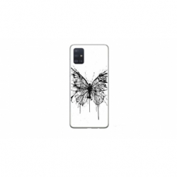 Husa personalizata tip carcasa HQPrint pentru Samsung Galaxy A51, model Butterfly 3, multicolor, S1D1M0030