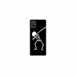 Husa personalizata tip carcasa HQPrint pentru Samsung Galaxy A51, model Dab Skeleton, multicolor, S1D1M0034