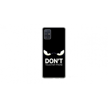 Husa personalizata tip carcasa HQPrint pentru Samsung Galaxy A51, model Dont touch my phone 1, multicolor, S1D1M0035