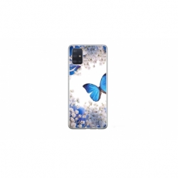 Husa personalizata tip carcasa HQPrint pentru Samsung Galaxy A51, model Butterfly 4, multicolor, S1D1M0041