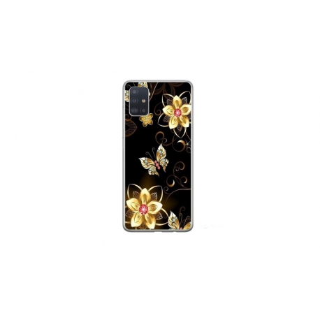 Husa personalizata tip carcasa HQPrint pentru Samsung Galaxy A51, model Butterfly 5, multicolor, S1D1M0042