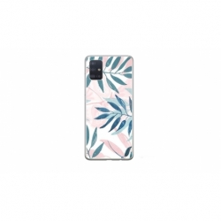 Husa personalizata tip carcasa HQPrint pentru Samsung Galaxy A51, model Leaf Design 1, multicolor, S1D1M0044
