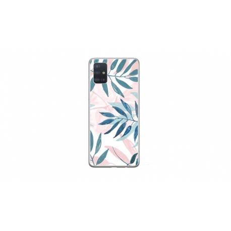 Husa personalizata tip carcasa HQPrint pentru Samsung Galaxy A51, model Leaf Design 1, multicolor, S1D1M0044