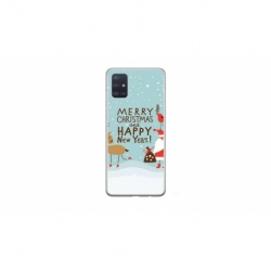 Husa personalizata tip carcasa HQPrint pentru Samsung Galaxy A51, model Happy Christmas and New Year, multicolor, S1D1M0047
