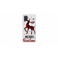 Husa personalizata tip carcasa HQPrint pentru Samsung Galaxy A51, model Merry Christmas Reindeer 1, multicolor, S1D1M0049