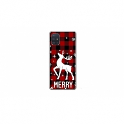 Husa personalizata tip carcasa HQPrint pentru Samsung Galaxy A51, model Merry Christmas Reindeer 2, multicolor, S1D1M0050