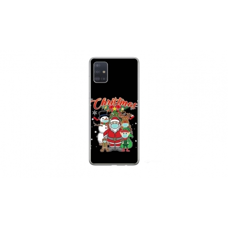 Husa personalizata tip carcasa HQPrint pentru Samsung Galaxy A51, model Covid Christmas, multicolor, S1D1M0054