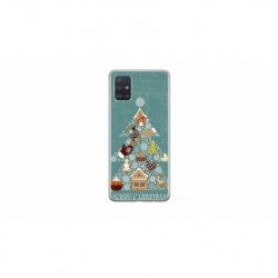 Husa personalizata tip carcasa HQPrint pentru Samsung Galaxy A51, model Merry Christmas 1, multicolor, S1D1M0056