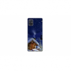 Husa personalizata tip carcasa HQPrint pentru Samsung Galaxy A51, model Christmas Cottage, multicolor, S1D1M0059