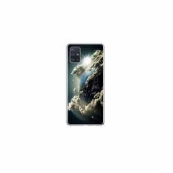 Husa personalizata tip carcasa HQPrint pentru Samsung Galaxy A51, model Cloudy Earth, multicolor, S1D1M0067