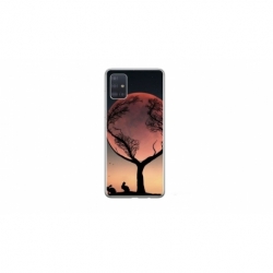 Husa personalizata tip carcasa HQPrint pentru Samsung Galaxy A51, model Moon Tree, multicolor, S1D1M0068