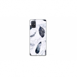 Husa personalizata tip carcasa HQPrint pentru Samsung Galaxy A51, model Leaf Design 2, multicolor, S1D1M0071