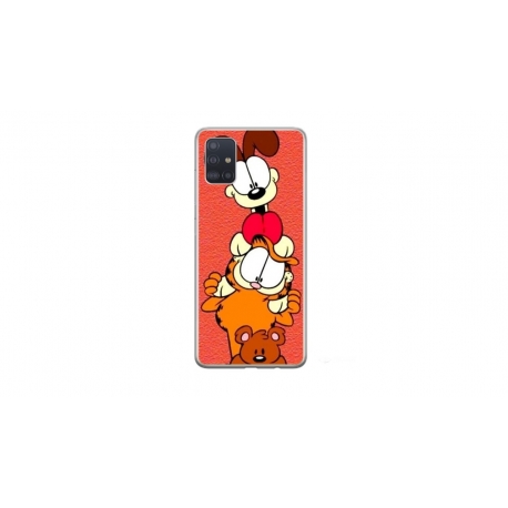 Husa personalizata tip carcasa HQPrint pentru Samsung Galaxy A51, model Garfield, multicolor, S1D1M0085