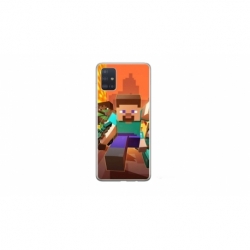 Husa personalizata tip carcasa HQPrint pentru Samsung Galaxy A51, model Minecraft 1, multicolor, S1D1M0125