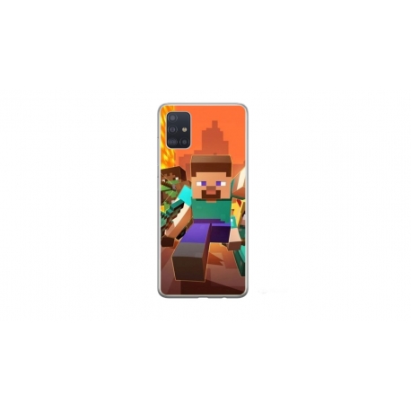 Husa personalizata tip carcasa HQPrint pentru Samsung Galaxy A51, model Minecraft 1, multicolor, S1D1M0125