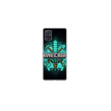 Husa personalizata tip carcasa HQPrint pentru Samsung Galaxy A51, model Minecraft 2, multicolor, S1D1M0126